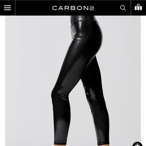 Carbon 38 faux patent leggings